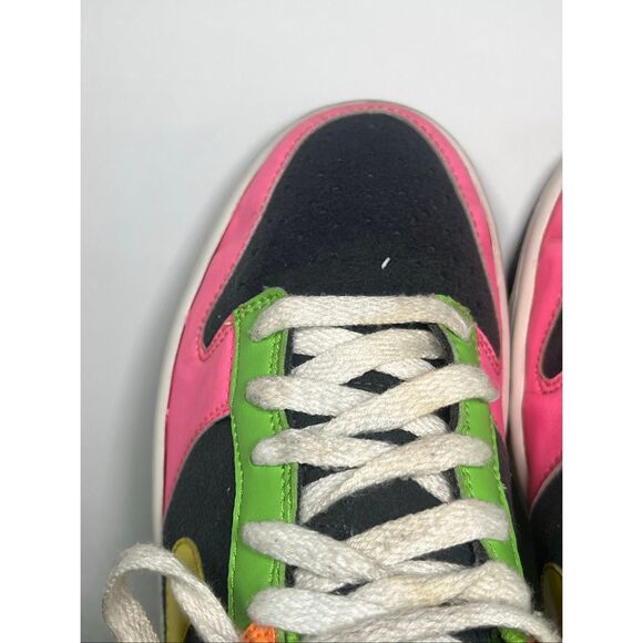 Nike Dunk Low 310569-071 Neon Multicolor Pink Green Orange Sneakers Size 7Y/Wome - Picture 7 of 11